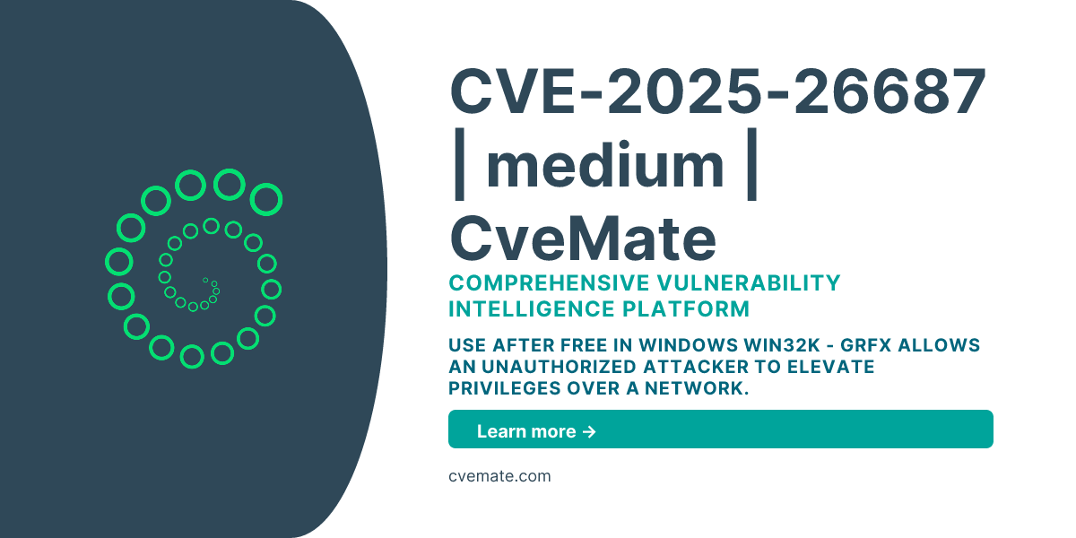 CVE-2025-26687 | medium | CveMate