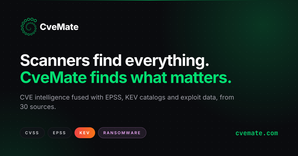 CveMate | Latest high-priority vulnerability signals